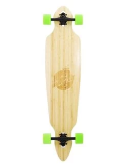 Two Bare Feet "The Duke" 41in Bamboo Series Longboard Skateboard Complete (Green Wheels)