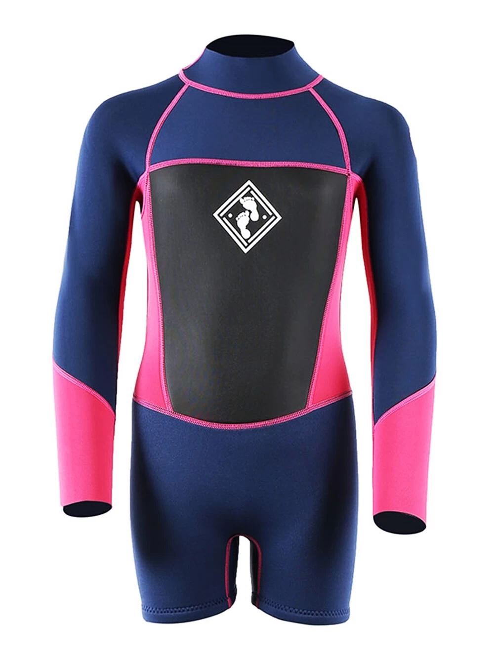 Two Bare Feet Squadron 3/2mm Short Leg Spring Junior Wetsuit (Blue/Fuchsia) 3 Two Bare Feet Squadron 3/2mm Short Leg Spring Junior Wetsuit (Blue/Fuchsia)