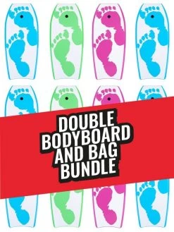 Two Bare Feet 42" Future Print Double Bodyboard And Bag Bundle