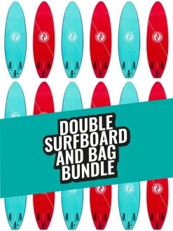 Two Bare Feet Foamy Surfboard & Boardbag Double Package (6ft, 7ft, 8ft)