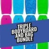 Two Bare Feet Classic Pattern Triple Bodyboard And Bag Bundle (Choice Of 33", 37", 41", 42", 44") -Surfline Shop 33
