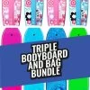 Two Bare Feet Flowers Triple Bodyboard And Bag Bundle (Choice Of 33", 37", 41") 2 Two Bare Feet Flowers Triple Bodyboard And Bag Bundle (Choice Of 33", 37", 41") -Surfline Shop 3 f cp l triple bundle