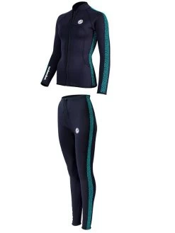 Two Bare Feet Womens Silicone Print Series 2.5mm Wetsuit Jacket & Pants Set (Black/Mint) 12 Two Bare Feet Womens Silicone Print Series 2.5mm Wetsuit Jacket & Pants Set (Black/Mint) -Surfline Shop 3 28