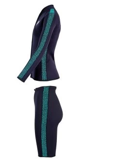 Two Bare Feet Womens Silicone Print Series 2.5mm Wetsuit Jacket & Shorts Set (Black/Mint) 13 Two Bare Feet Womens Silicone Print Series 2.5mm Wetsuit Jacket & Shorts Set (Black/Mint) -Surfline Shop 4 32