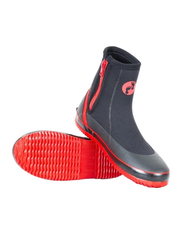 Two Bare Feet 5mm Neoprene Zipped Wetsuit Boots (Red) 4 Two Bare Feet 5mm Neoprene Zipped Wetsuit Boots (Red) - Image 2