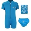 Deluxe Baby Swim Kit - Classic Wetsuit + Swim Nappy + Towel (Aqua)
