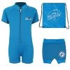 Deluxe Baby Swim Kit - Classic Wetsuit + Nappy Shorts + Bag (Aqua) 2 Deluxe Baby Swim Kit - Classic Wetsuit + Nappy Shorts + Bag (Aqua) -Surfline Shop aqua 1