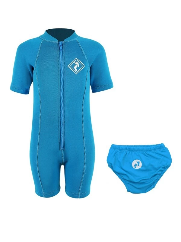 Essentials Baby Swim Kit - Aquatica Wetsuit + Swim Nappy (Aqua) 3 Essentials Baby Swim Kit - Aquatica Wetsuit + Swim Nappy (Aqua)