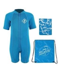 Essentials Baby Swim Kit - Aquatica Wetsuit + Towel + Bag (Aqua)