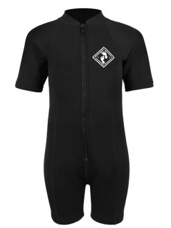 Essentials Baby Swim Kit - Aquatica Wetsuit + Swim Nappy (Black / Navy) -Surfline Shop aquatica baby black front 1