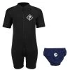 Essentials Baby Swim Kit - Aquatica Wetsuit + Swim Nappy (Black / Navy) 1 Essentials Baby Swim Kit - Aquatica Wetsuit + Swim Nappy (Black / Navy) -Surfline Shop aquatica black set 2 3