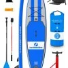 Two Bare Feet Archer (Allround XL) 10'10" X 33" X 6" Inflatable SUP Deluxe Fibreglass Hybrid Pack (Blue) -Surfline Shop archer 10 10 blue deluxe fibreglass pack r