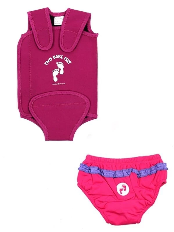 Essentials Baby Swim Kit - Wrap + Swim Nappy (Raspberry) 3 Essentials Baby Swim Kit - Wrap + Swim Nappy (Raspberry)