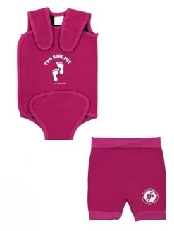 Essentials Baby Swim Kit - Wrap + Nappy Shorts (Raspberry)