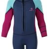 Two Bare Feet Squadron Baby Spring 3/2mm Wetsuit (Sea Blue/ Raspberry/ Blue) -Surfline Shop baby squadron spring sea blue.rasp .blue front 1