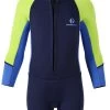 Two Bare Feet Squadron Baby Spring 3/2mm Wetsuit (Lime/ Blue/ Blue)
