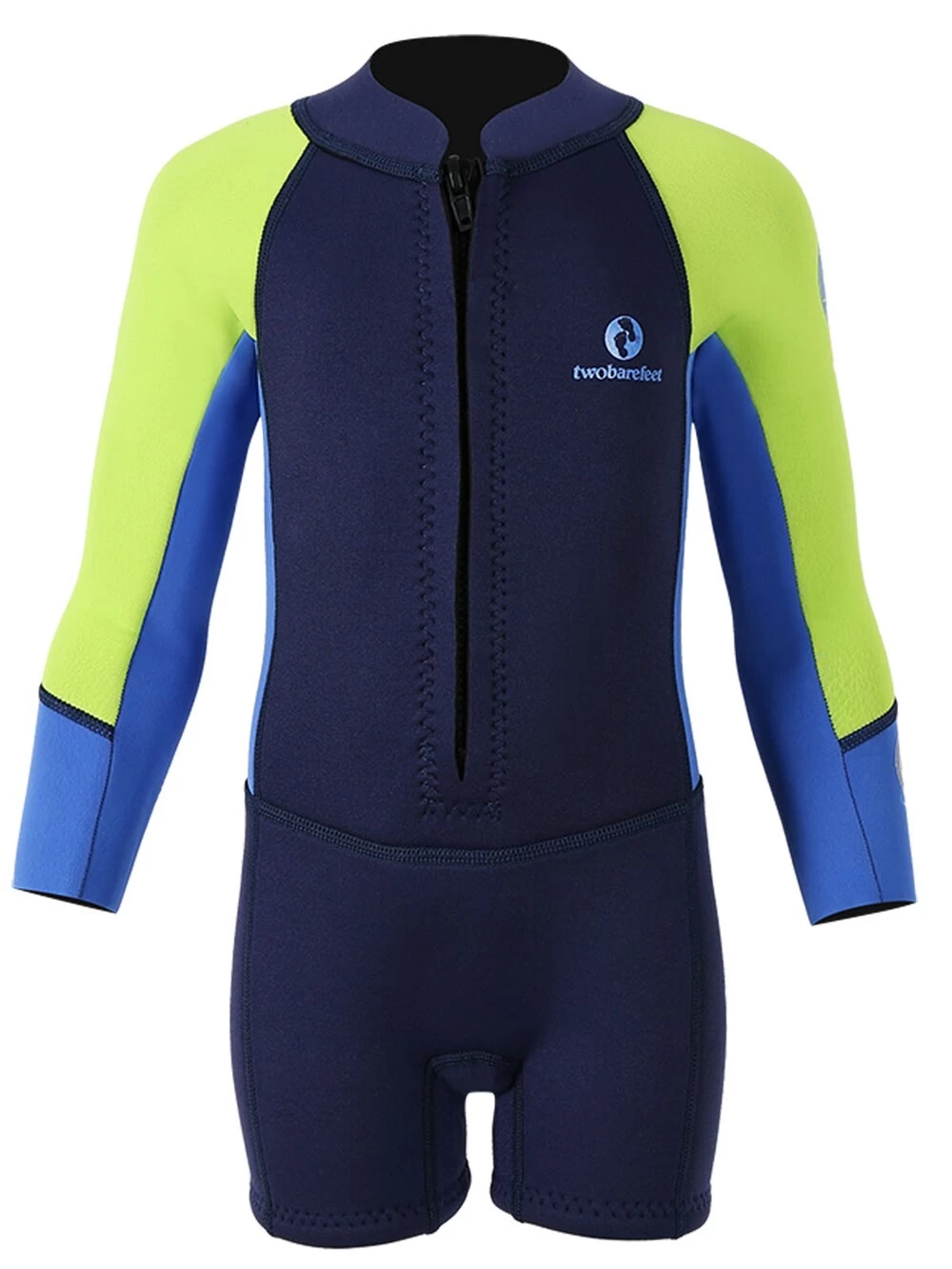 Two Bare Feet Squadron Baby Spring 3/2mm Wetsuit (Lime/ Blue/ Blue) 3 Two Bare Feet Squadron Baby Spring 3/2mm Wetsuit (Lime/ Blue/ Blue)