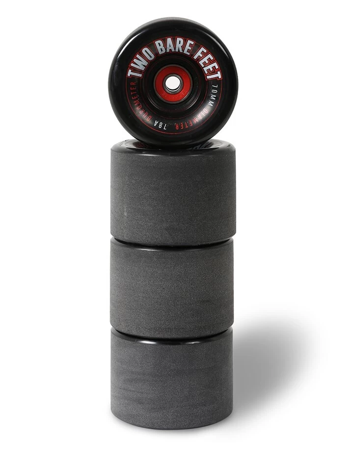 Sessions 78A Longboard Skateboard Wheels (70mm Black) With Two Bare Feet Pro Series 7 Bearings 3 Sessions 78A Longboard Skateboard Wheels (70mm Black) With Two Bare Feet Pro Series 7 Bearings
