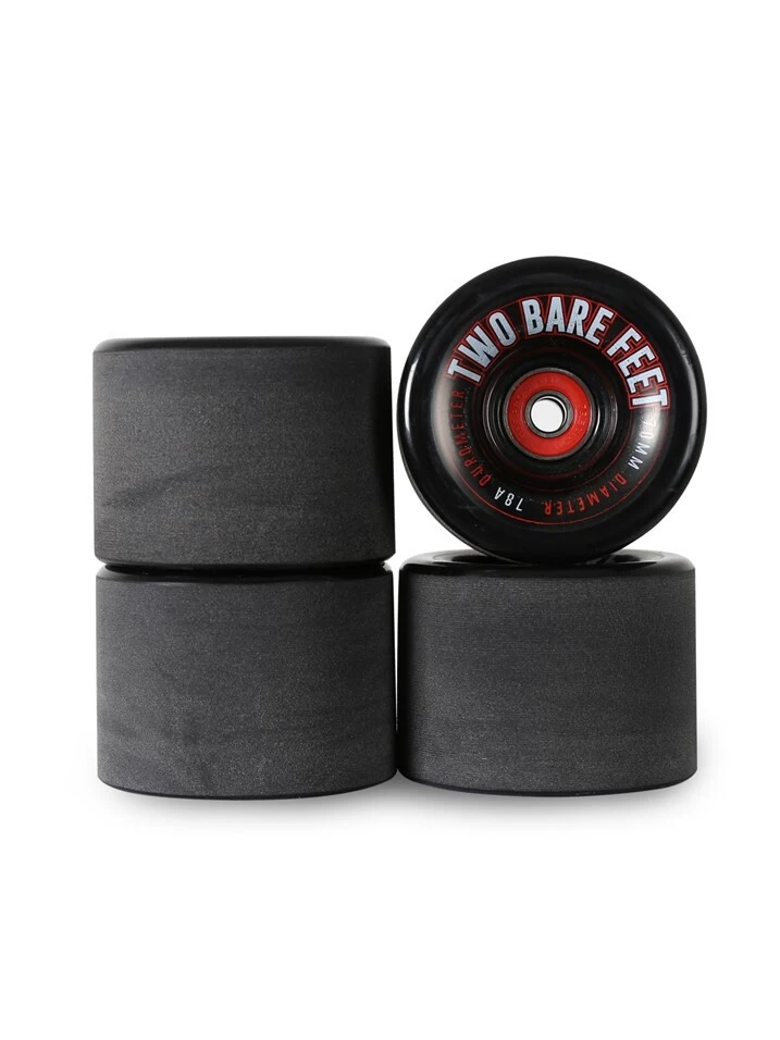 Sessions 78A Longboard Skateboard Wheels (70mm Black) With Two Bare Feet Pro Series 7 Bearings 6 Sessions 78A Longboard Skateboard Wheels (70mm Black) With Two Bare Feet Pro Series 7 Bearings - Image 4