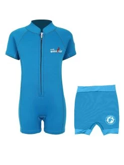 Essentials Baby Swim Kit - Classic Wetsuit + Nappy Shorts (Aqua)