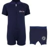 Essentials Baby Swim Kit - Classic Wetsuit + Nappy Shorts (Blue) 1 Essentials Baby Swim Kit - Classic Wetsuit + Nappy Shorts (Blue) -Surfline Shop classic baby navy and nappy shorts front