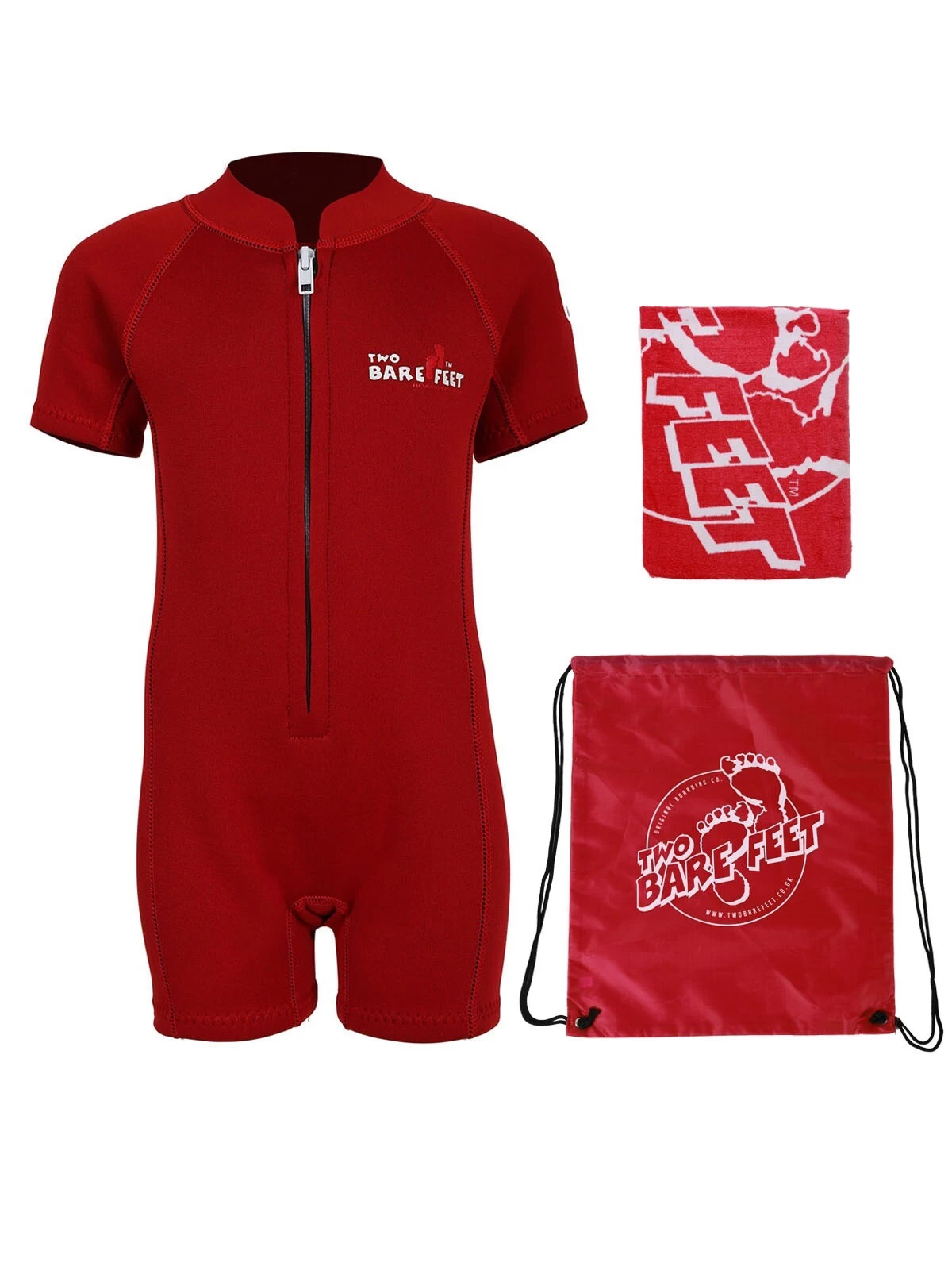 Essentials Baby Swim Kit - Classic Wetsuit + Towel + Bag (Red) 3 Essentials Baby Swim Kit - Classic Wetsuit + Towel + Bag (Red)