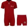 Essentials Baby Swim Kit - Classic Wetsuit + Nappy Shorts (Red) 1 Essentials Baby Swim Kit - Classic Wetsuit + Nappy Shorts (Red) -Surfline Shop classic baby red and nappy shorts front