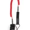 Two Bare Feet Deluxe Coiled Swivel Leash 1 Two Bare Feet Deluxe Coiled Swivel Leash -Surfline Shop coiled leash red cord 01