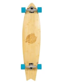 Two Bare Feet "The Deacon" 40in Bamboo Series Longboard Skateboard Complete (Blue Wheels)