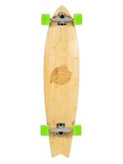 Two Bare Feet "The Deacon" 40in Bamboo Series Longboard Skateboard Complete (Green Wheels)