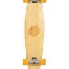Two Bare Feet "The Deacon" 40in Bamboo Series Longboard Skateboard Complete (Orange Wheels)