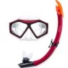 DiveSport Silicone Mask & Snorkel 2pc Set (Red / Clear) -Surfline Shop divesport silicone mask snorkel 2pc set red clear 1