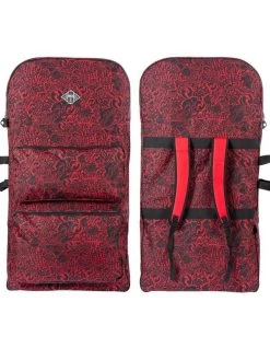 Two Bare Feet Classic Pattern Double Bodyboard And Bag Bundle (Choice Of 33", 37", 41", 42", 44") -Surfline Shop double red bag 1