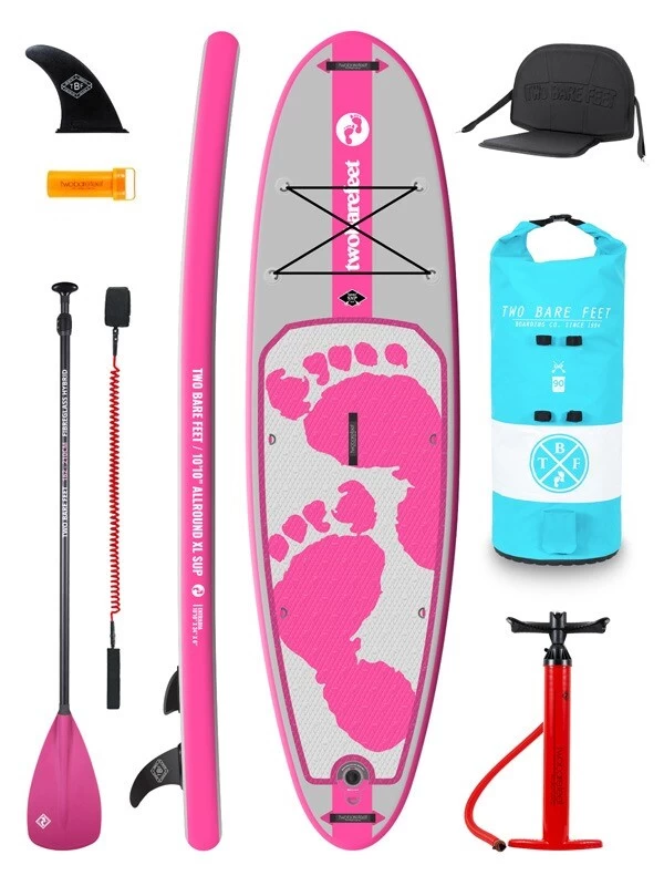 Two Bare Feet Entradia (Allround XL) 10'10" X 34" X 6" Inflatable SUP Deluxe Fibreglass Hybrid Pack (Pink) 3 Two Bare Feet Entradia (Allround XL) 10'10" X 34" X 6" Inflatable SUP Deluxe Fibreglass Hybrid Pack (Pink)