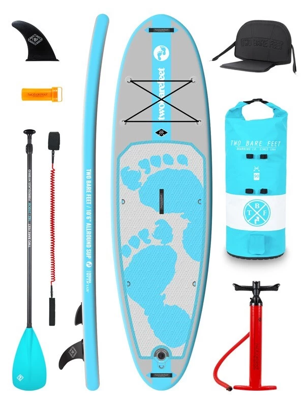 Two Bare Feet Entradia (Allround) 10'6" X 34" X 4.75" Inflatable SUP Deluxe Fibreglass Hybrid Pack (Aqua) 3 Two Bare Feet Entradia (Allround) 10'6" X 34" X 4.75" Inflatable SUP Deluxe Fibreglass Hybrid Pack (Aqua)
