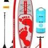 Two Bare Feet Entradia (Allround) 10'6" X 34" X 4.75" Inflatable SUP Starter Pack (Red) 2 Two Bare Feet Entradia (Allround) 10'6" X 34" X 4.75" Inflatable SUP Starter Pack (Red) -Surfline Shop entradia 10 6 red starter pack copy 2