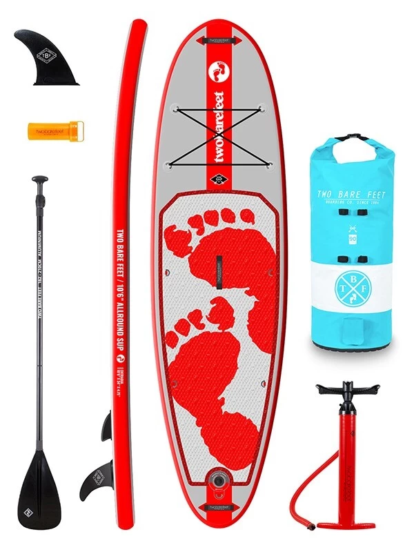 Two Bare Feet Entradia (Allround) 10'6" X 34" X 4.75" Inflatable SUP Starter Pack (Red) 3 Two Bare Feet Entradia (Allround) 10'6" X 34" X 4.75" Inflatable SUP Starter Pack (Red)