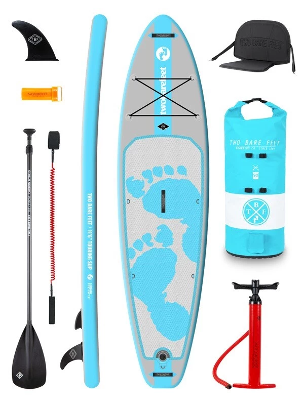 Two Bare Feet Entradia (Touring) 11'6" X 34" X 6" Inflatable SUP Deluxe Carbon Hybrid Pack (Aqua) 3 Two Bare Feet Entradia (Touring) 11'6" X 34" X 6" Inflatable SUP Deluxe Carbon Hybrid Pack (Aqua)