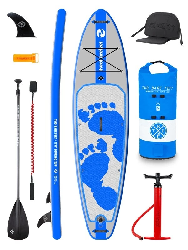 Two Bare Feet Entradia (Touring) 11'6" X 34" X 6" Inflatable SUP Deluxe Carbon Hybrid Pack (Blue) 3 Two Bare Feet Entradia (Touring) 11'6" X 34" X 6" Inflatable SUP Deluxe Carbon Hybrid Pack (Blue)