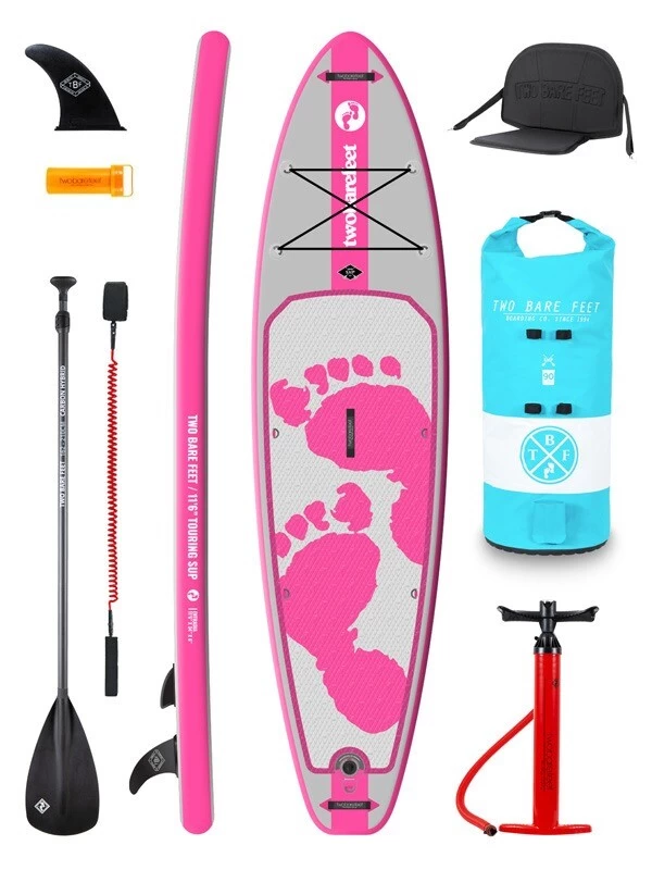 Two Bare Feet Entradia (Touring) 11'6" X 34" X 6" Inflatable SUP Deluxe Carbon Hybrid Pack (Pink) 3 Two Bare Feet Entradia (Touring) 11'6" X 34" X 6" Inflatable SUP Deluxe Carbon Hybrid Pack (Pink)