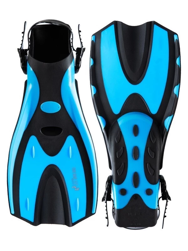 Two Bare Feet Adult PVC Mask, Snorkel & F70 Fins 3 Piece Set (Aqua) 5 Two Bare Feet Adult PVC Mask, Snorkel & F70 Fins 3 Piece Set (Aqua) - Image 3