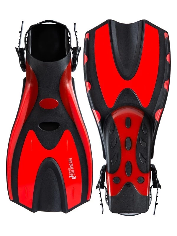 Two Bare Feet Adult Silicone Mask, Snorkel & F70 Fins 3 Piece Set 3 (Red) 5 Two Bare Feet Adult Silicone Mask, Snorkel & F70 Fins 3 Piece Set 3 (Red) - Image 3