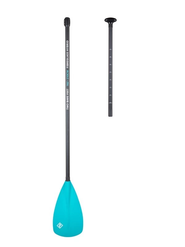 Two Bare Feet 2 Piece Fibreglass Hybrid SUP Paddle (Teal) 4 Two Bare Feet 2 Piece Fibreglass Hybrid SUP Paddle (Teal) - Image 2