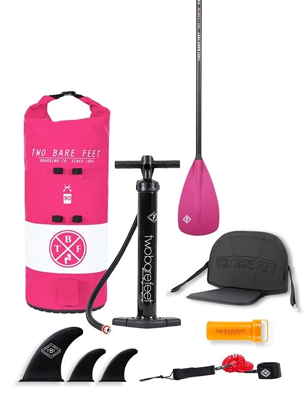 Two Bare Feet Sport Air (Touring) 12'0" X 33" X 6" Inflatable SUP Deluxe Fibreglass Hybrid Pack (Raspberry) 5 Two Bare Feet Sport Air (Touring) 12'0" X 33" X 6" Inflatable SUP Deluxe Fibreglass Hybrid Pack (Raspberry) - Image 3