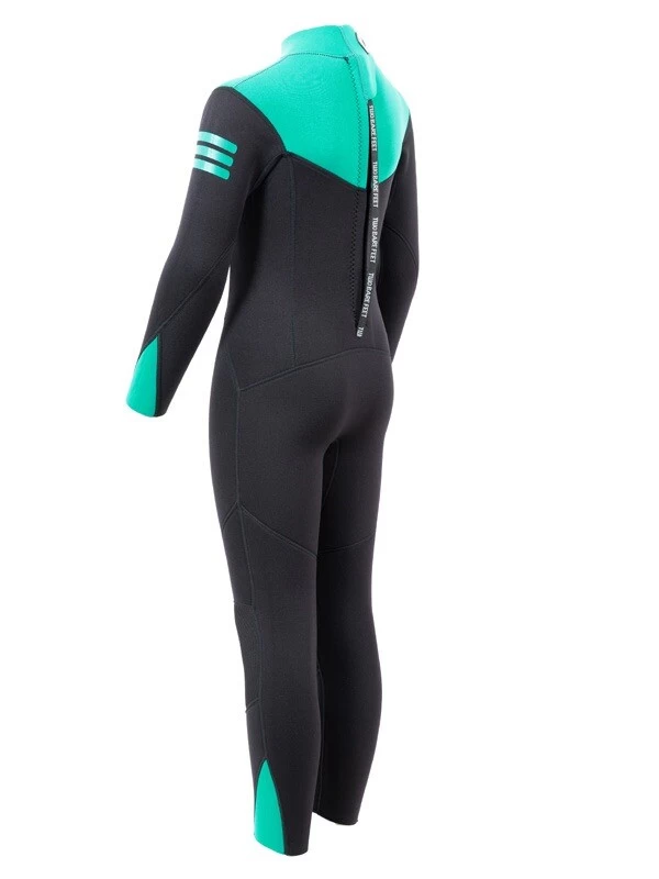 Two Bare Feet Glider 2.5mm Full Length Junior Wetsuit (Teal) 6 Two Bare Feet Glider 2.5mm Full Length Junior Wetsuit (Teal) - Image 4