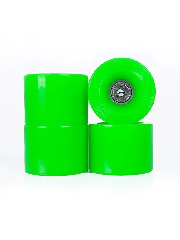 Edge Series Longboard Wheels Set Of 4 70mm / 78A Plus Bearings (Green) 6 Edge Series Longboard Wheels Set Of 4 70mm / 78A Plus Bearings (Green) - Image 4