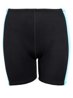 Two Bare Feet Womens Harmony 3mm Wetsuit Shorts (Black/Mint)