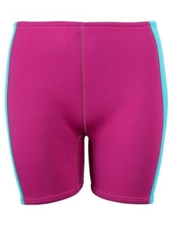 Two Bare Feet Womens Harmony 3mm Wetsuit Shorts (Raspberry / Aqua)