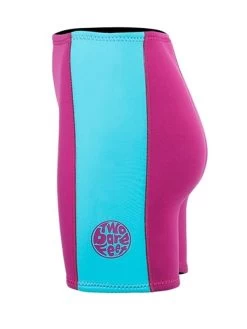 Two Bare Feet Womens Harmony 3mm Wetsuit Shorts (Raspberry / Aqua) 12 Two Bare Feet Womens Harmony 3mm Wetsuit Shorts (Raspberry / Aqua) -Surfline Shop harmony shorts raspberry mint 3