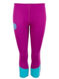 Two Bare Feet Womens Harmony 3mm Capri Wetsuit Pants (Raspberry / Aqua)